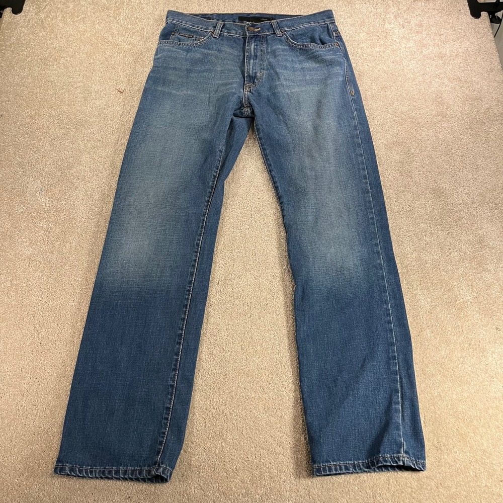 Calvin Klein Jeans Straight Cut Mens 32 Medium Wash Blue Denim Pants